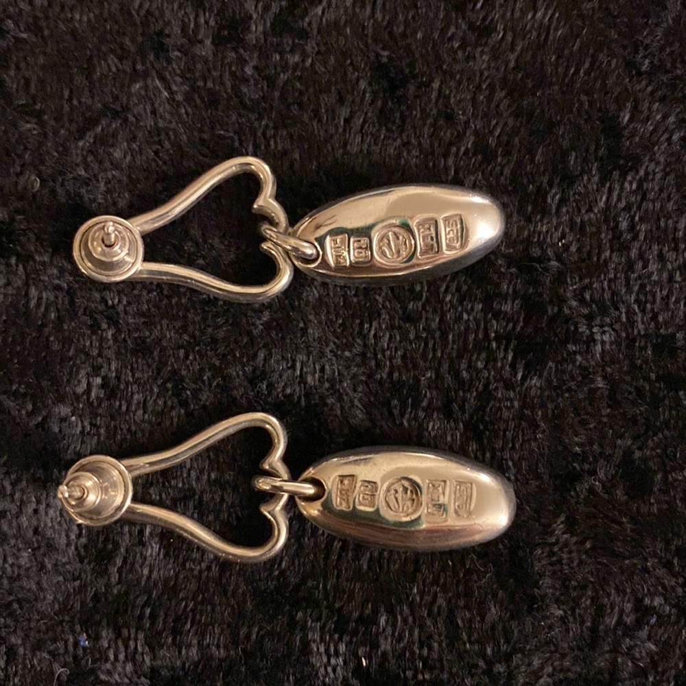Sterling Silver Earrings vintage Mexican, 9.5g - Picture 4 of 5